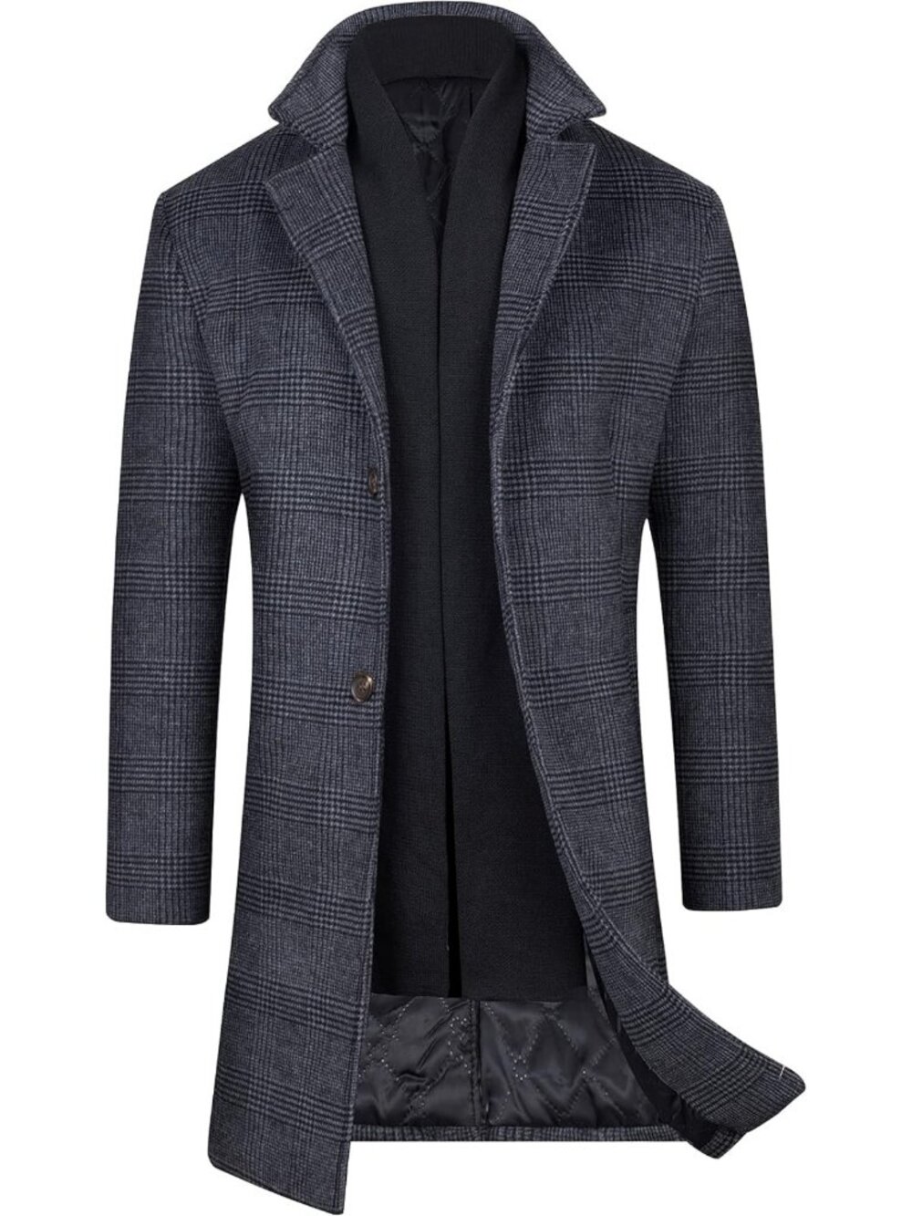 Stylish Slim Fit Wool Trench Coat for Men - Warm Winter Outerwear, Perfect for
